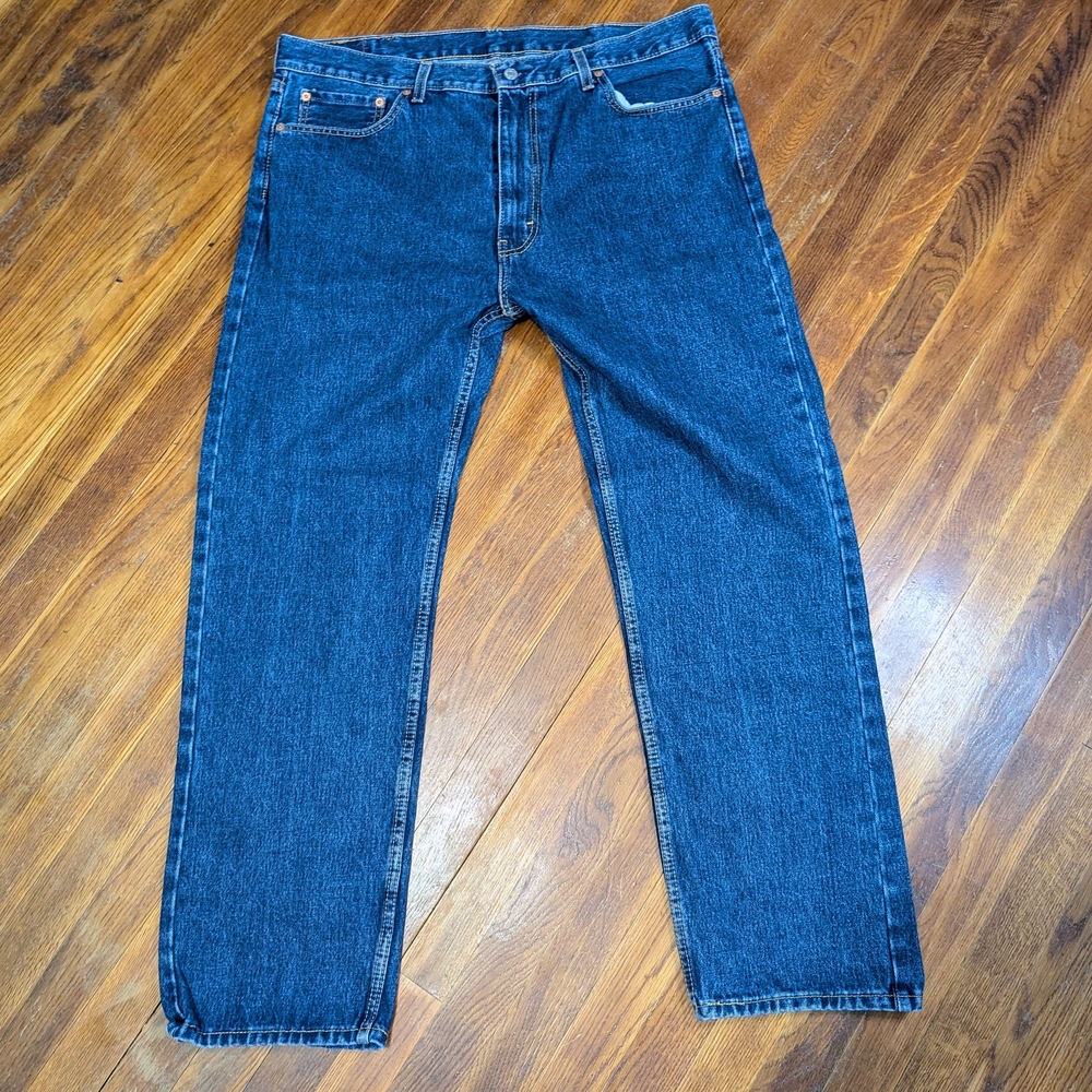 Levis Jeans Mens 40x32 Blue 505 Regular Straight American Medium Wash Denim